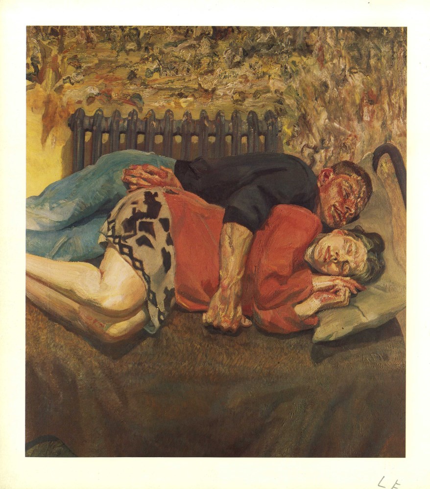 Lot #1763: LUCIAN FREUD - Ib and Her Husband - Color offset lithograph