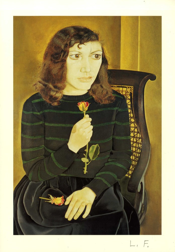 Lot #2169: LUCIAN FREUD - Girl with Roses - Color offset lithograph