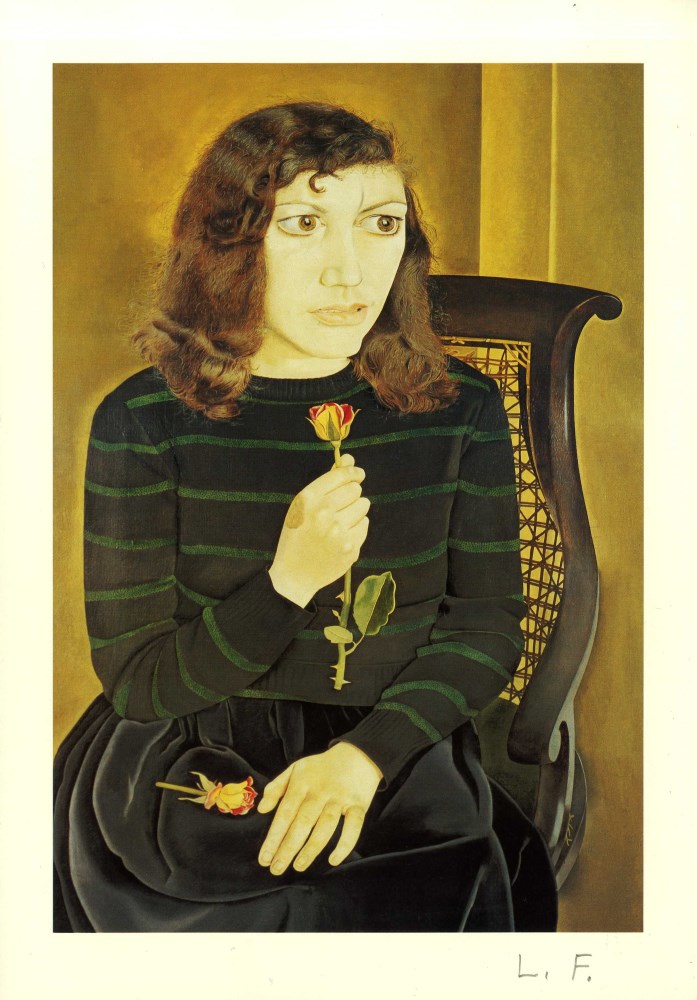 Lot #1737: LUCIAN FREUD - Girl with Roses - Color offset lithograph