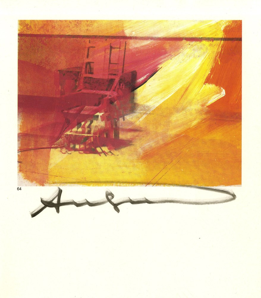 Lot #2051: ANDY WARHOL - Electric Chair - Color offset lithograph