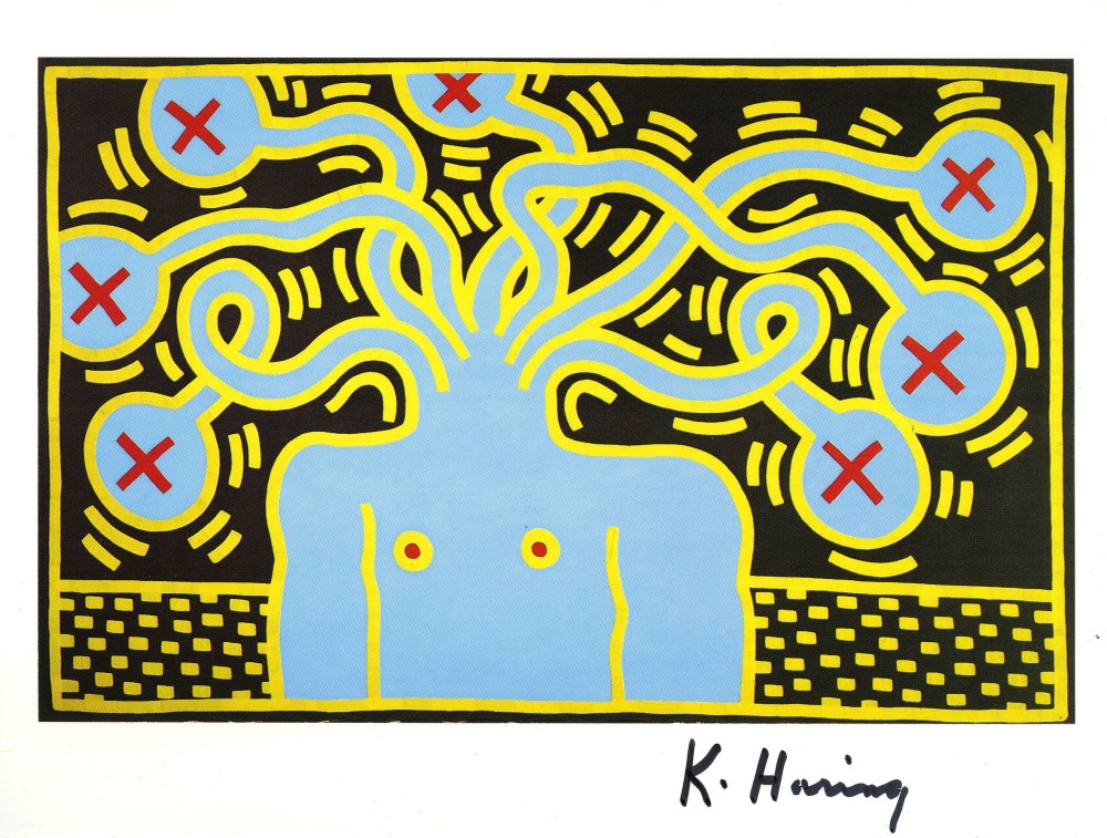 Lot #2414: KEITH HARING - Medusa - Color offset lithograph
