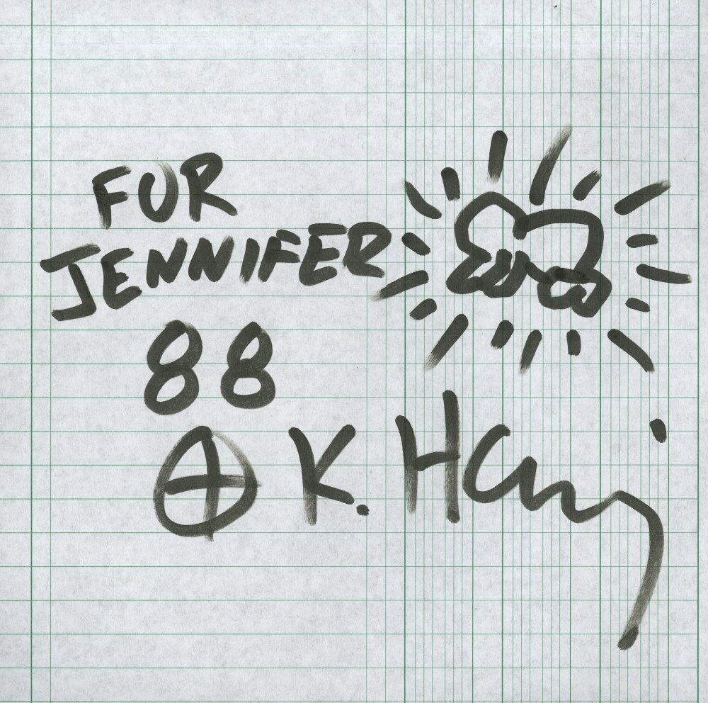 Lot #2796: KEITH HARING - Radiant Baby - Marker drawing on paper