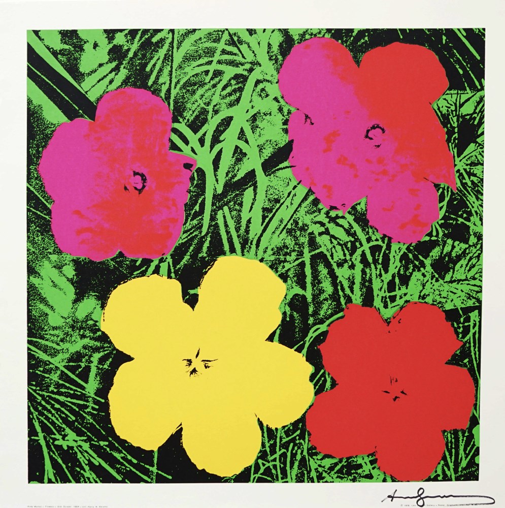 Lot #981: ANDY WARHOL - Flowers ("Red & Green") - Original color silkscreen