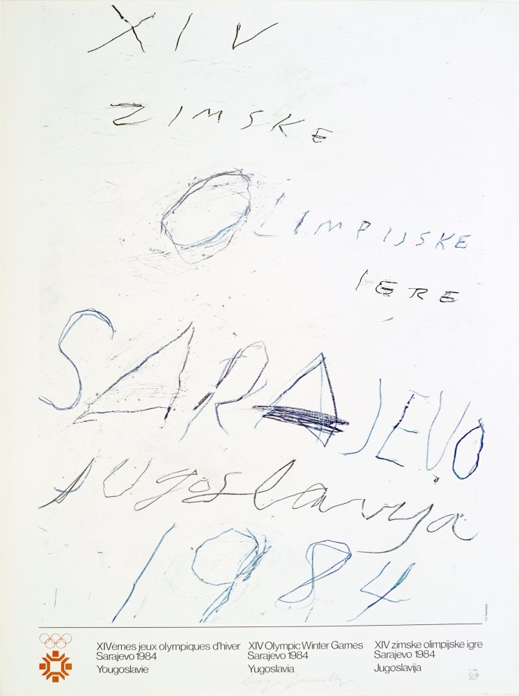 Lot #544: CY TWOMBLY - Sarajevo - Color offset lithograph