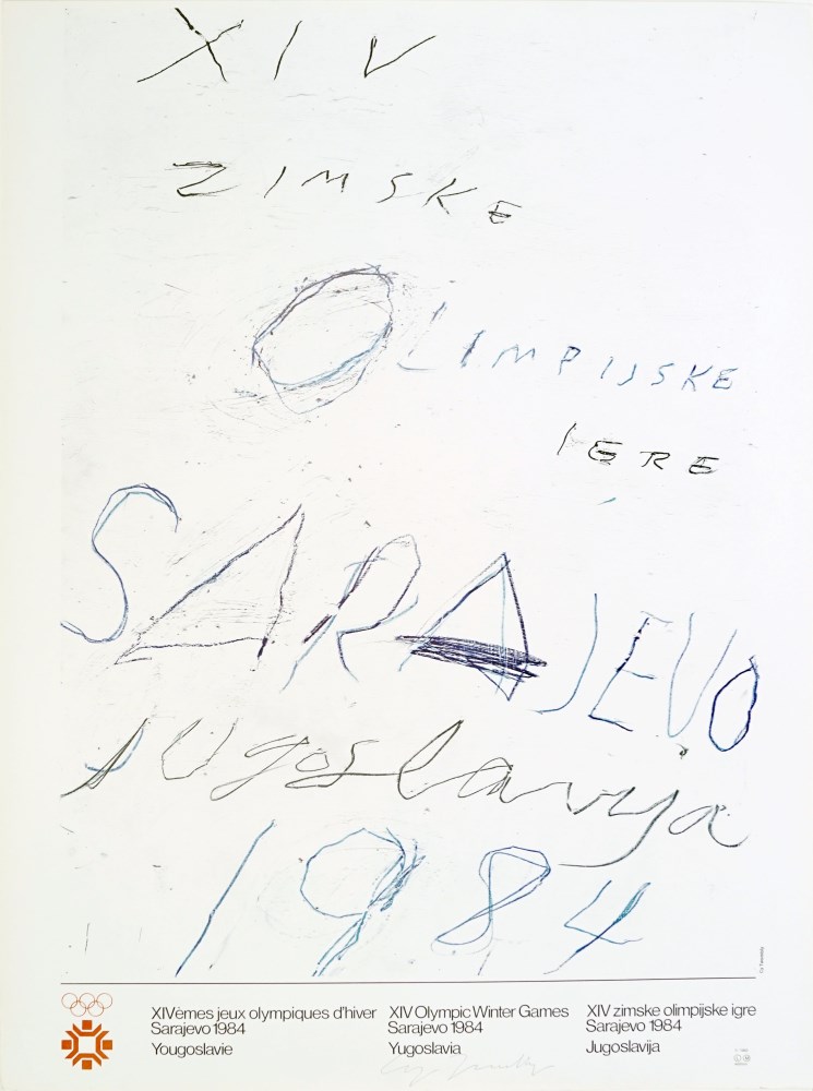 Lot #578: CY TWOMBLY - Sarajevo - Color offset lithograph