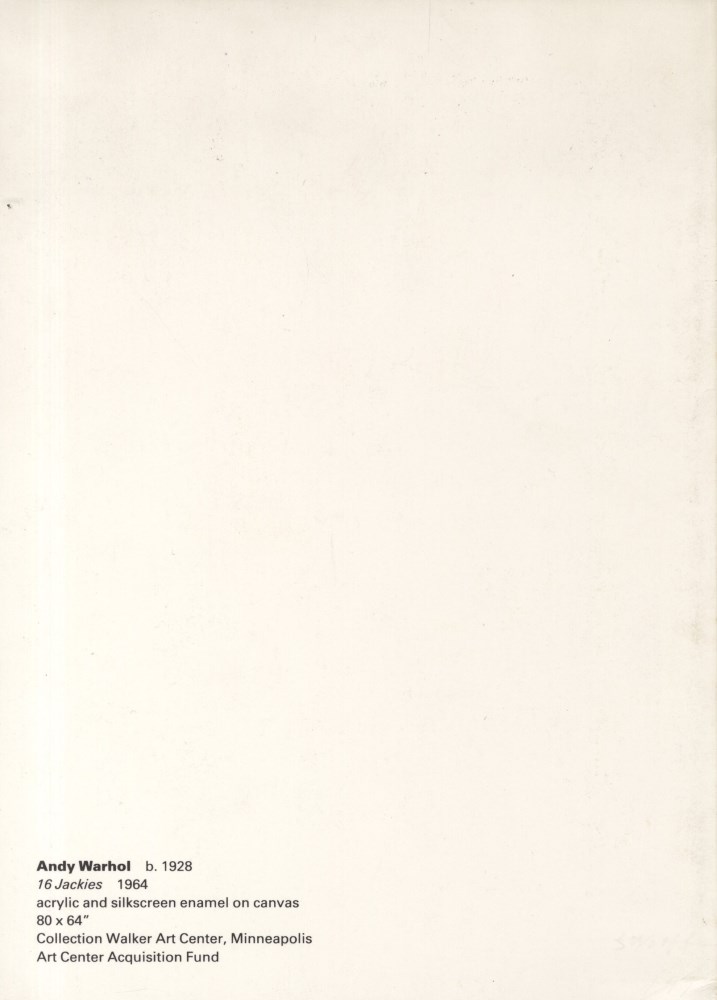Lot #1: ANDY WARHOL - 16 Jackies - Color offset lithograph
