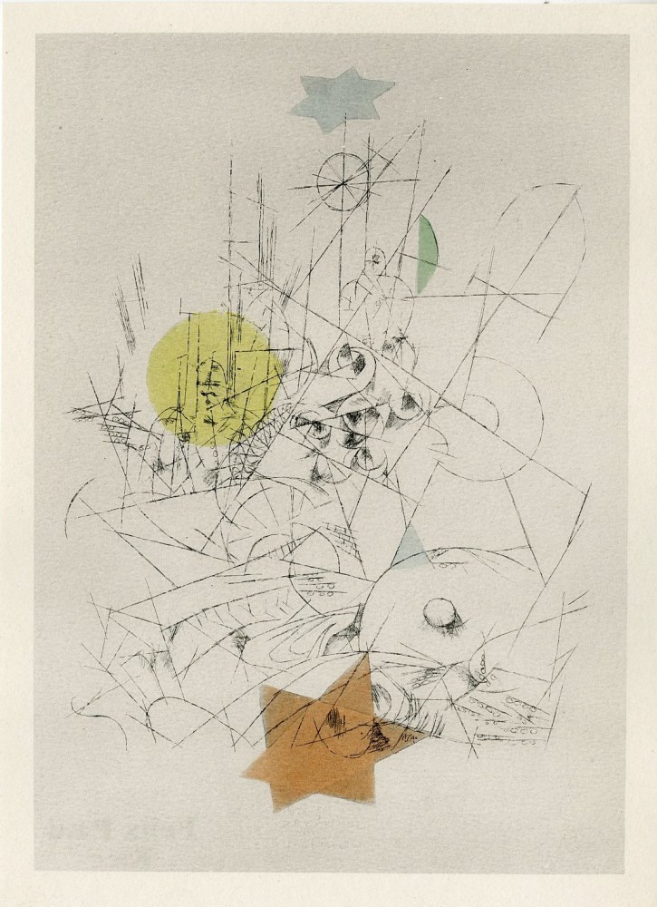 Lot #3290: PAUL KLEE - Zerstoerung und Hoffnung - Original color lithograph & stencil/ pochoir