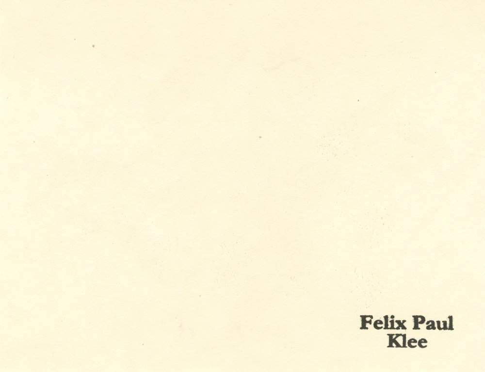 Lot #306: PAUL KLEE - Jungfrau im Baum - Lithograph after the original etching