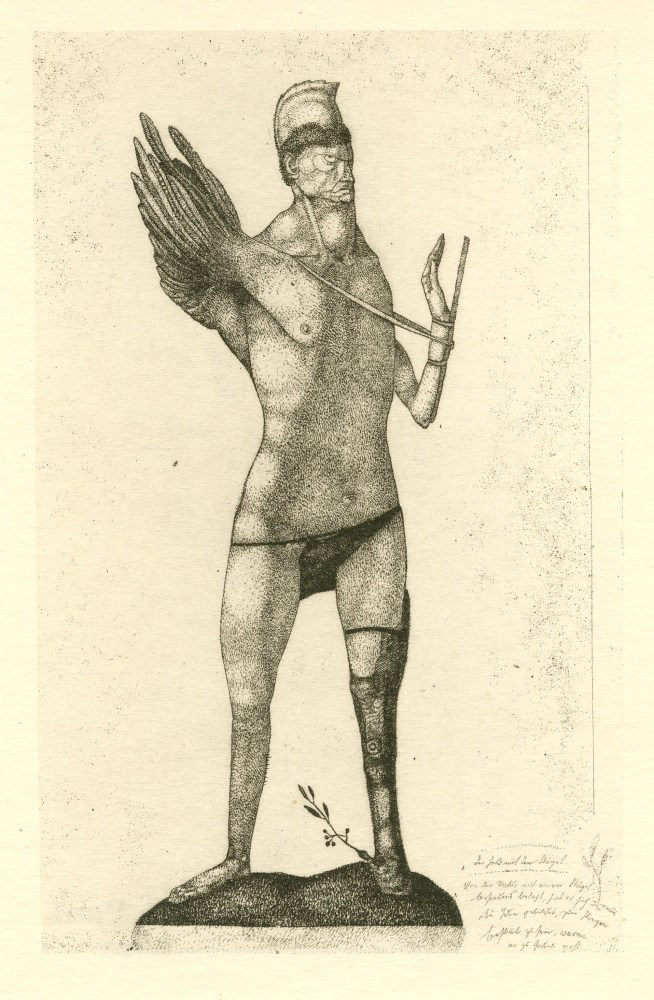 Lot #2307: PAUL KLEE - Der Held mit dem Fluegel - Lithograph after the original etching