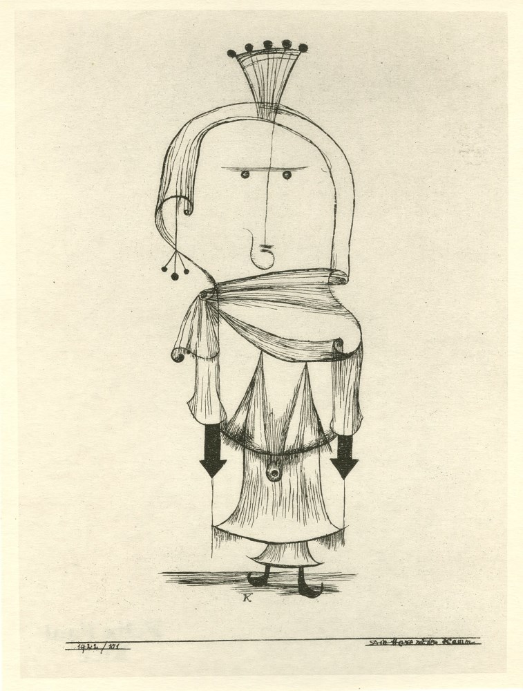 Lot #154: PAUL KLEE - Die Hexe mit dem Kamm - Original lithograph