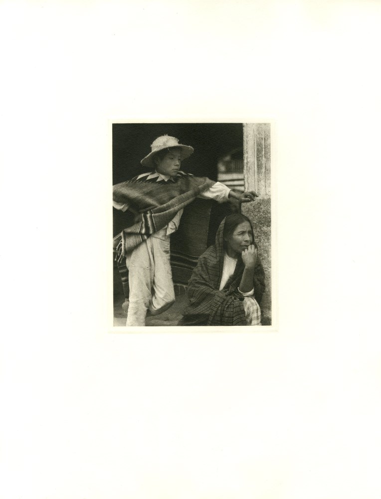 Lot #3263: PAUL STRAND - Woman and Boy, Tenancingo - Original photogravure