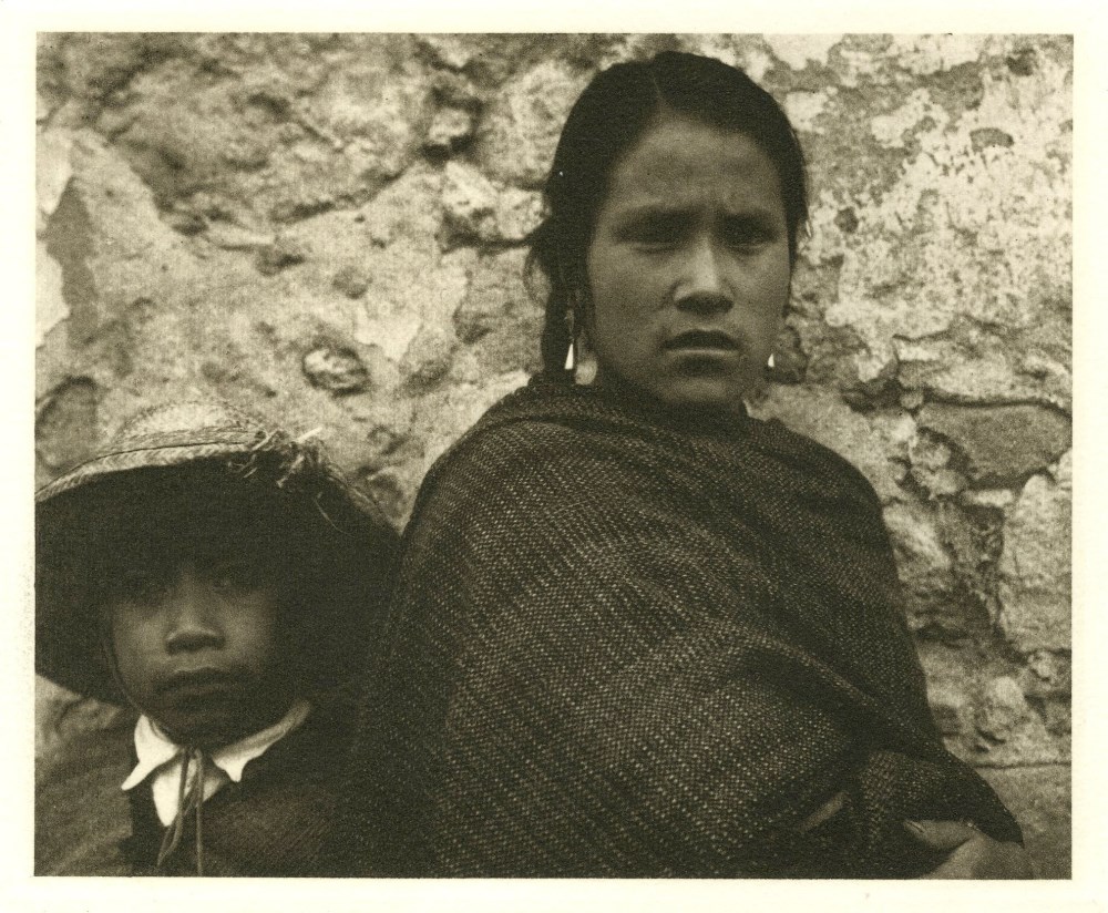 Lot #3287: PAUL STRAND - Young Woman and Boy, Toluca - Original photogravure