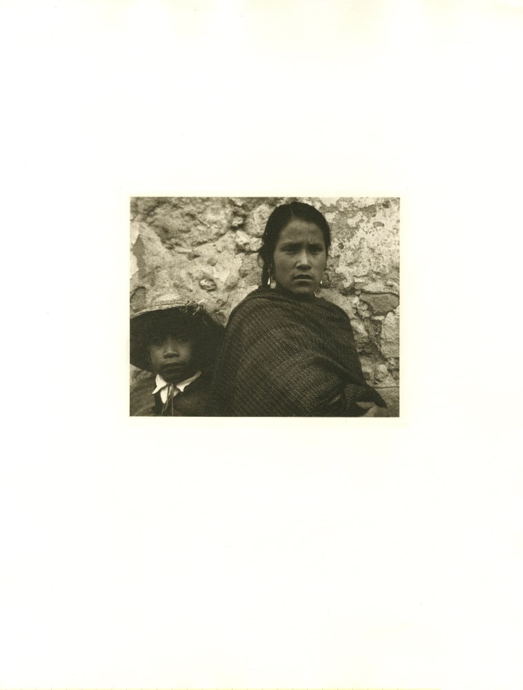 Lot #1499: PAUL STRAND - Young Woman and Boy, Toluca - Original photogravure