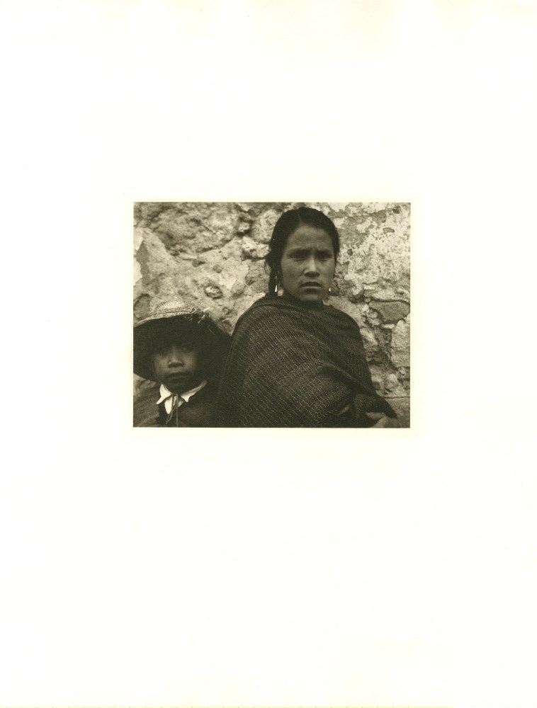 Lot #3287: PAUL STRAND - Young Woman and Boy, Toluca - Original photogravure