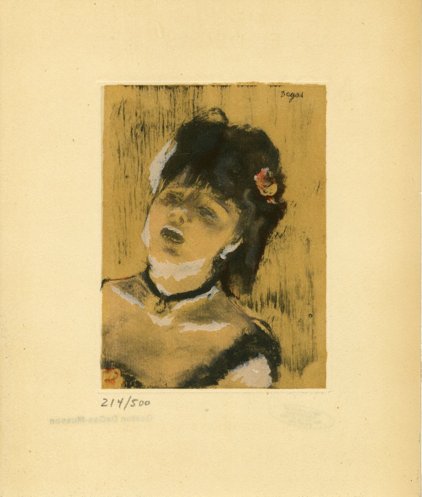 Lot #97: EDGAR DEGAS - Chanteuse du caf-concert - Original color gravure with pochoir, after the monotype