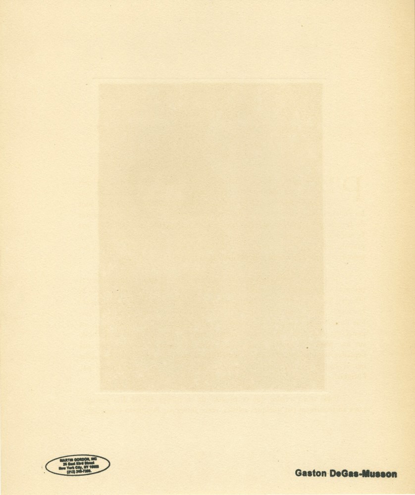 Lot #1266: EDGAR DEGAS - Pianiste et le chanteur - Original color gravure with pochoir, after the monotype