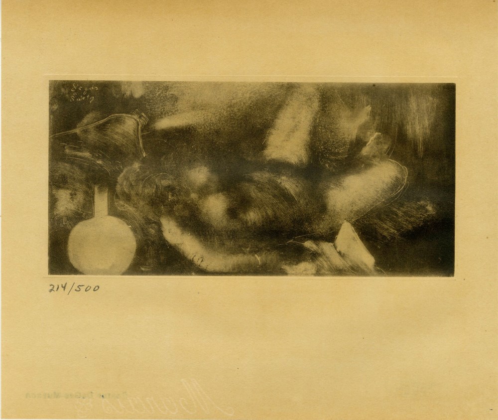 Lot #1697: EDGAR DEGAS - Femme nu couche - Original duogravure, after the monotype