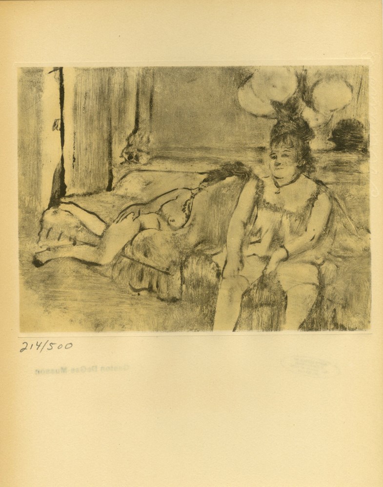 Lot #1743: EDGAR DEGAS - Au salon - Original duogravure, after the monotype