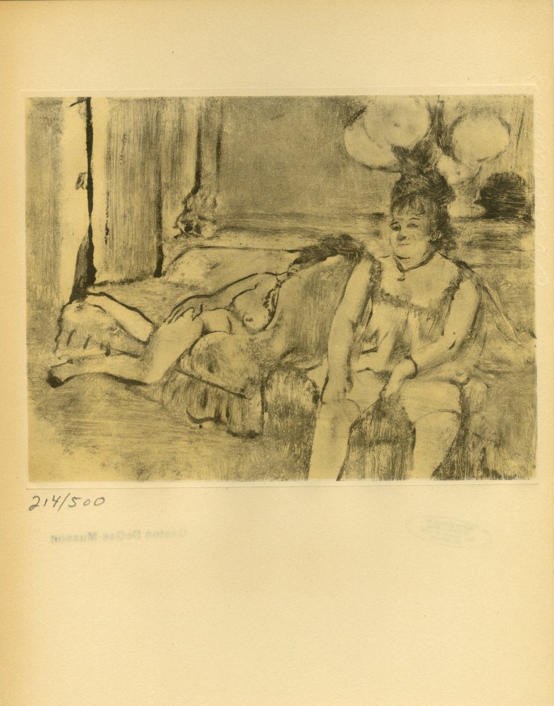 Lot #1551: EDGAR DEGAS - Au salon - Original duogravure, after the monotype