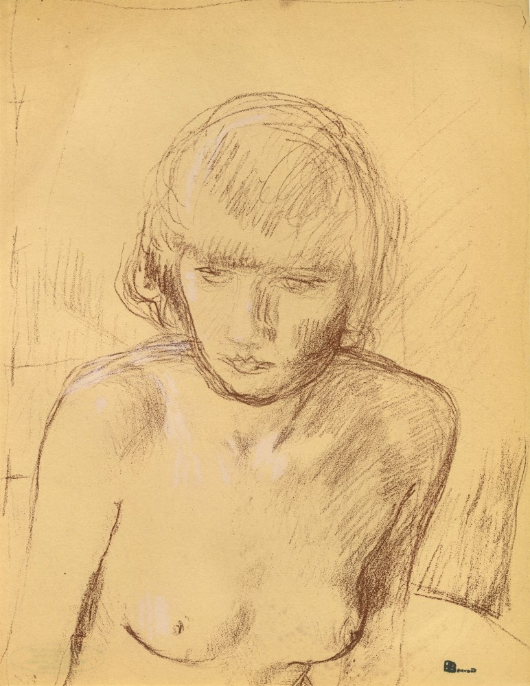 Lot #2075: PIERRE BONNARD - Etude de nu - Original color lithograph with handcoloring, after the drawing