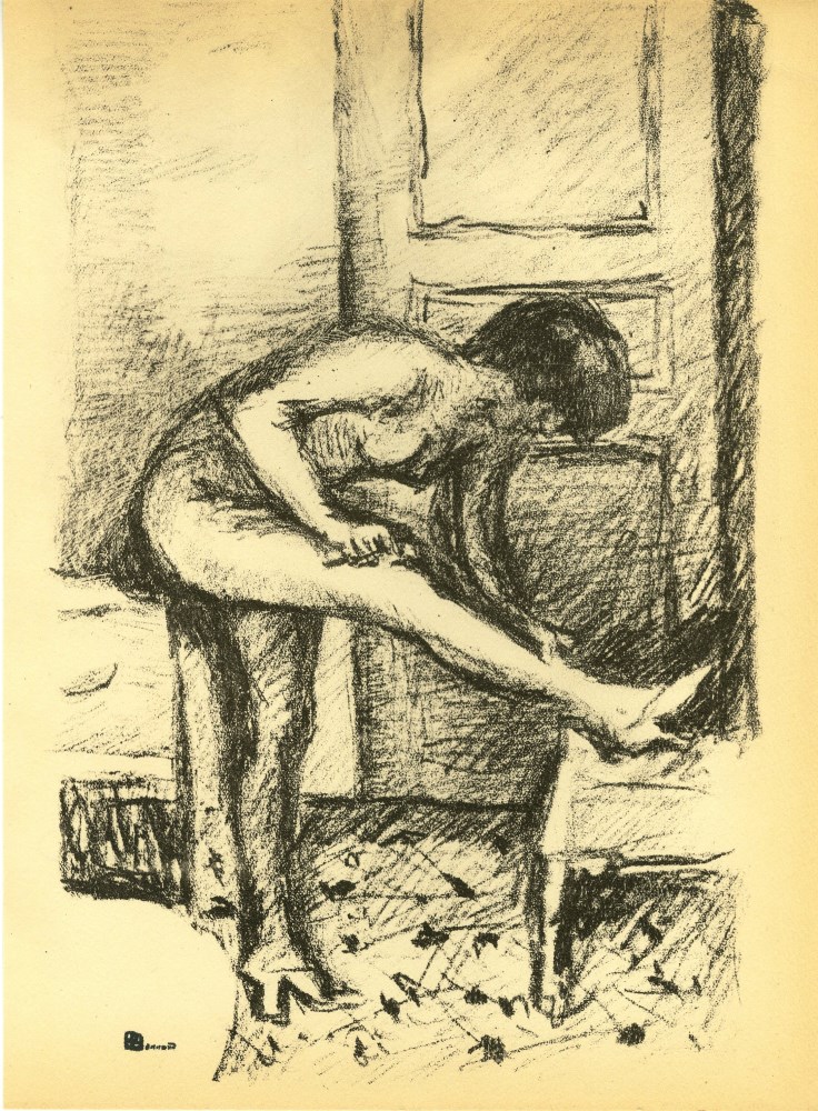 Lot #2095: PIERRE BONNARD - Femme a sa toilette - Original lthograph