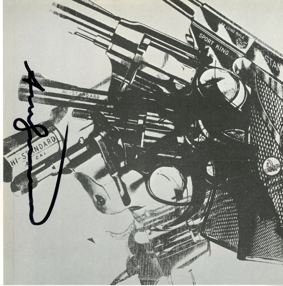 Lot #1016: ANDY WARHOL - Guns #11 - Color offset lithograph