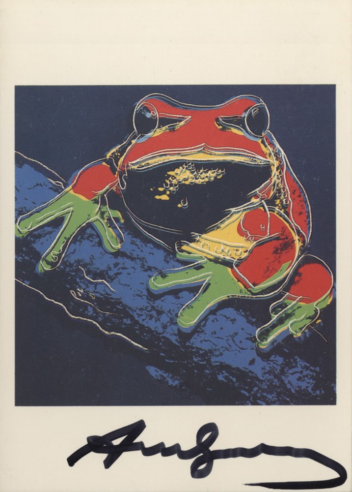 Lot #2612: ANDY WARHOL - Pine Barrens Tree Frog - Color offset lithograph