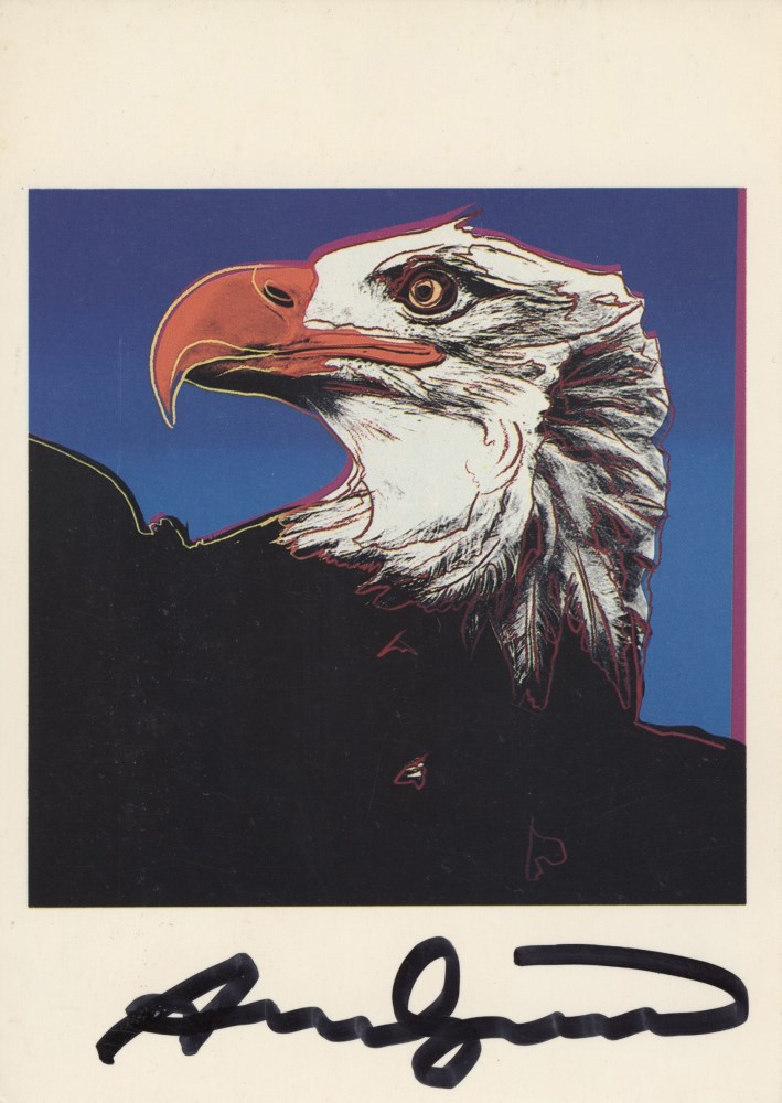 Lot #803: ANDY WARHOL - Bald Eagle - Color offset lithograph