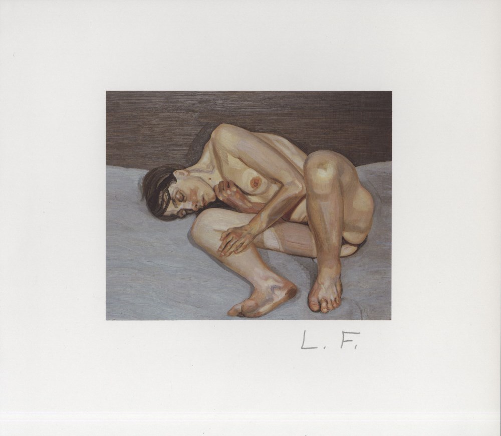 Lot #578: LUCIAN FREUD - Small Naked Portrait - Color offset lithograph