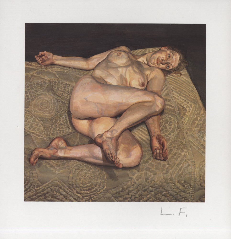 Lot #403: LUCIAN FREUD - Night Portrait - Color offset lithograph