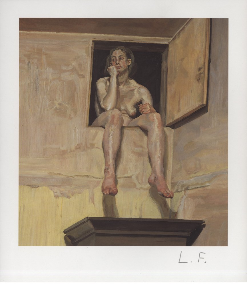 Lot #2340: LUCIAN FREUD - Girl Sitting in the Attic Doorway - Color offset lithograph