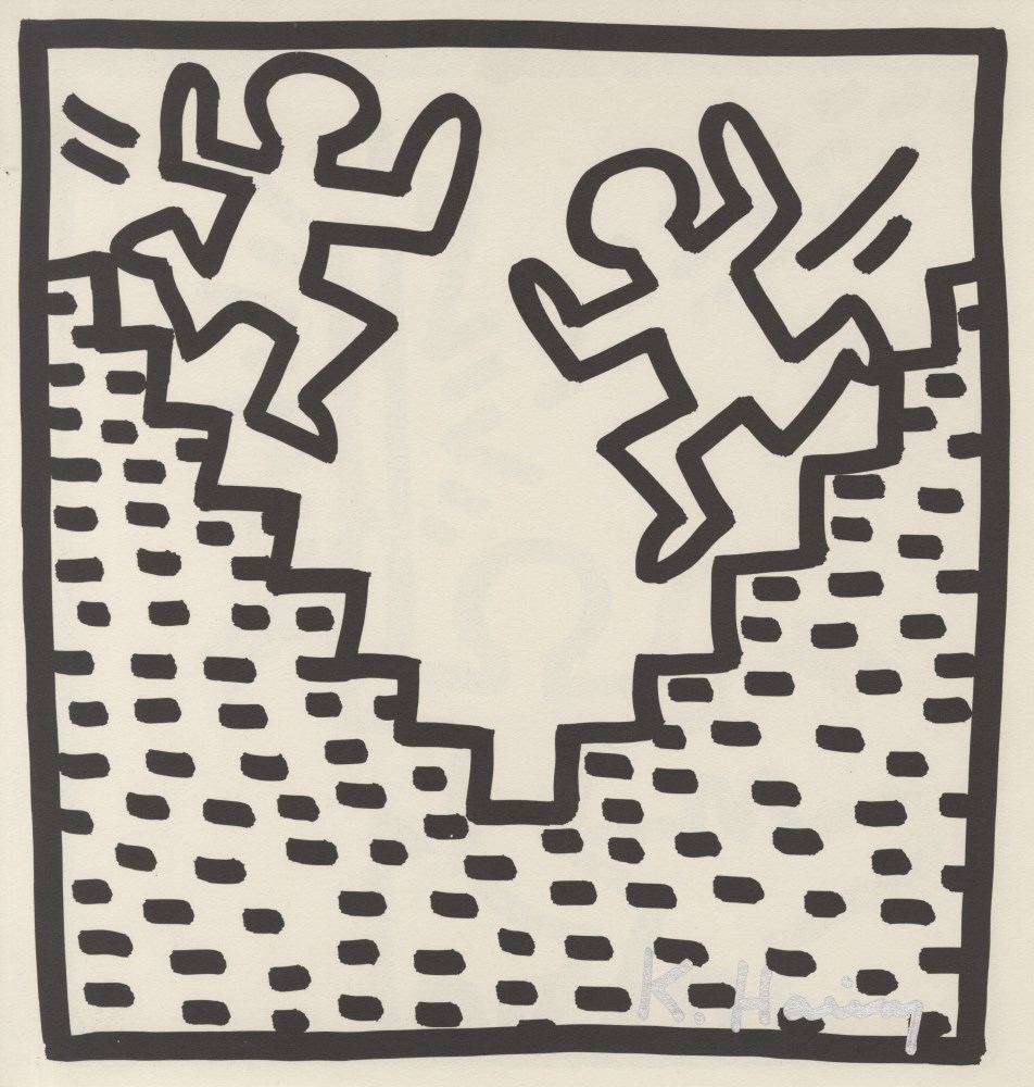 Lot #609: KEITH HARING - Stairs - Original vintage lithograph