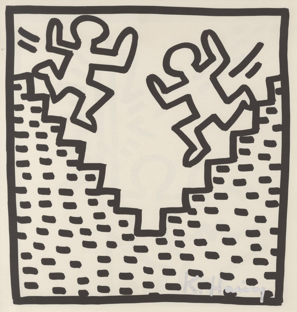 Lot #584: KEITH HARING - Stairs - Original vintage lithograph