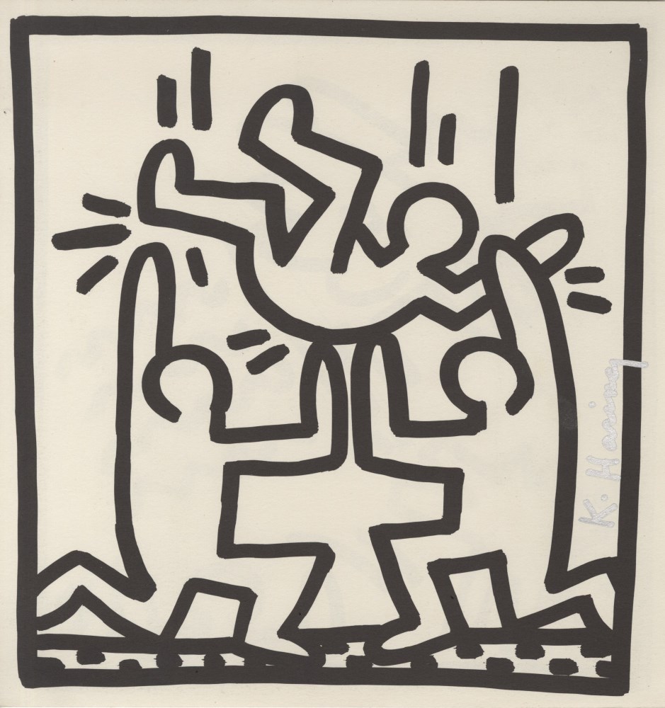 Lot #1230: KEITH HARING - One for All - Original vintage lithograph