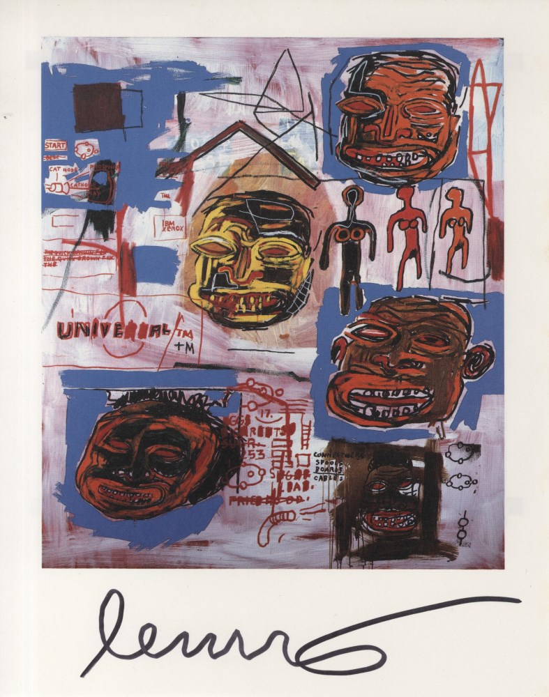 Lot #2282: JEAN-MICHEL BASQUIAT - Cathode - Color offset lithograph