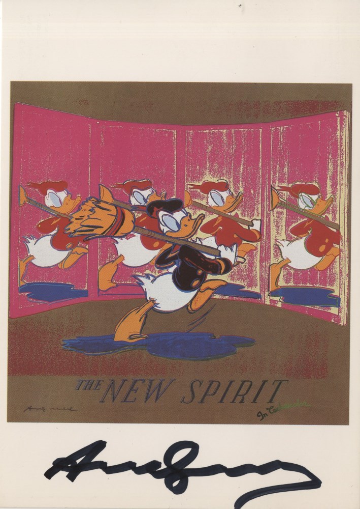 Lot #1410: ANDY WARHOL - The New Spirit (Donald Duck) - Color offset lithograph