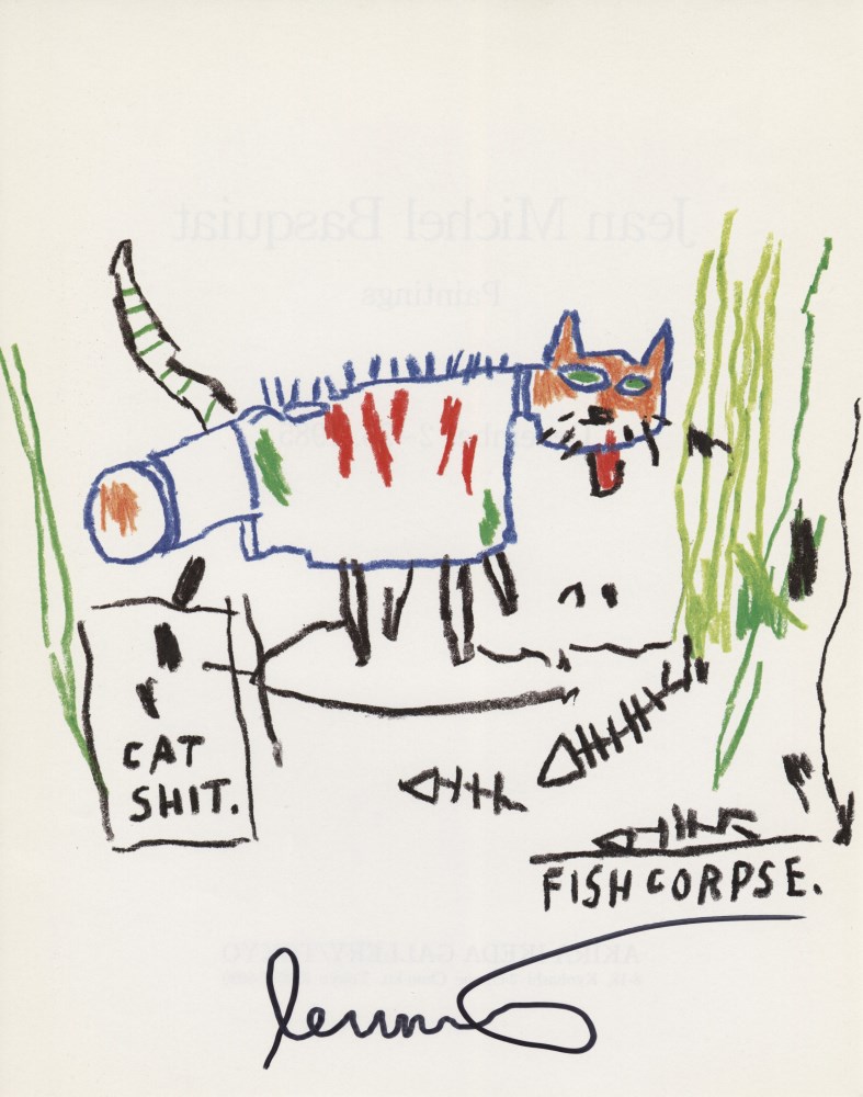 Lot #973: JEAN-MICHEL BASQUIAT - Fish Corpse - Color offset lithograph