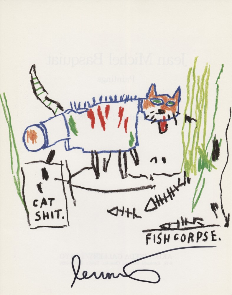 Lot #202: JEAN-MICHEL BASQUIAT - Fish Corpse - Color offset lithograph