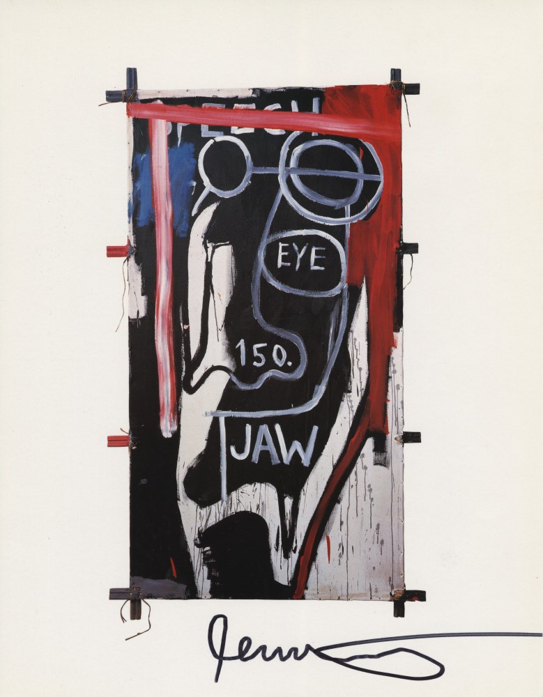 Lot #2373: JEAN-MICHEL BASQUIAT - Jaw - Color offset lithograph