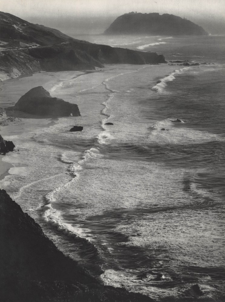 Lot #524: ANSEL ADAMS - Point Sur, Storm, Monterey Coast, California - Original photogravure