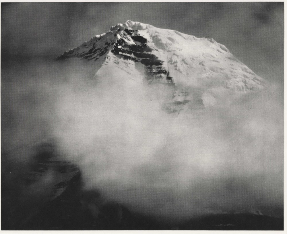 Lot #620: ANSEL ADAMS - Summit of Mount Robson from D. & B. Ranch, Jasper National Park, Canada - Original photogravure