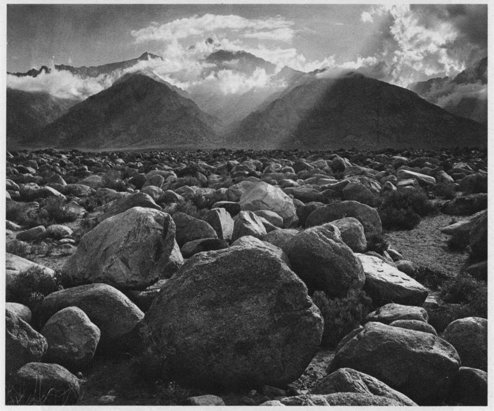 Lot #1165: ANSEL ADAMS - Mount Williamson, Sierra Nevada, from Manzanar, California - Original photogravure