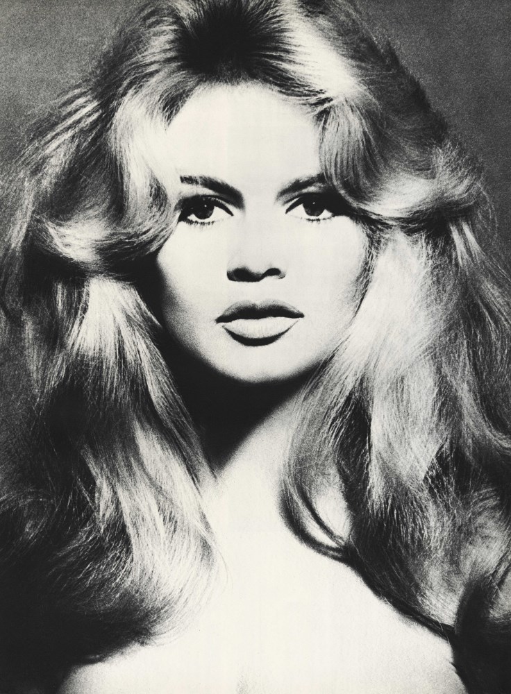 Lot #74: RICHARD AVEDON - Brigitte Bardot, Hair by Alexandre, Paris Studio, Paris, France, January 27 [1959] - Original vintage photogravure