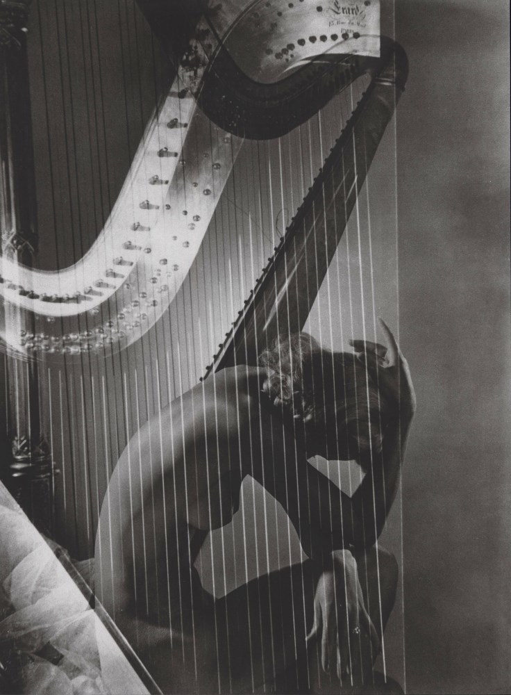 Lot #305: HORST P. HORST - Lisa with Harp, Paris - Original photogravure