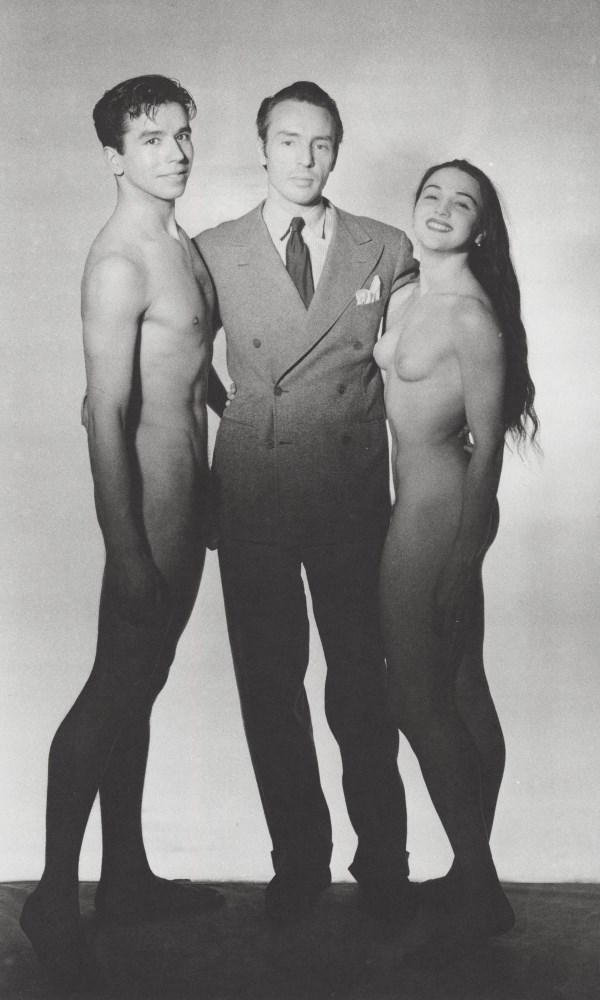 Lot #28: GEORGE PLATT LYNES - At the Ballet: George Balanchine with Nicholas Magallanes and Marie-Jeanne - Original photogravure