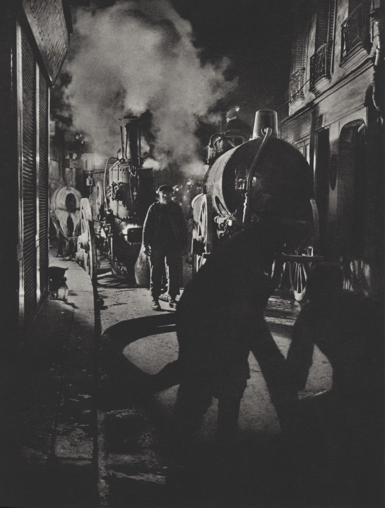 Lot #302: BRASSAI [gyula halasz] - Les vidangeurs activant la pompe, rue Rambuteau - Original photogravure