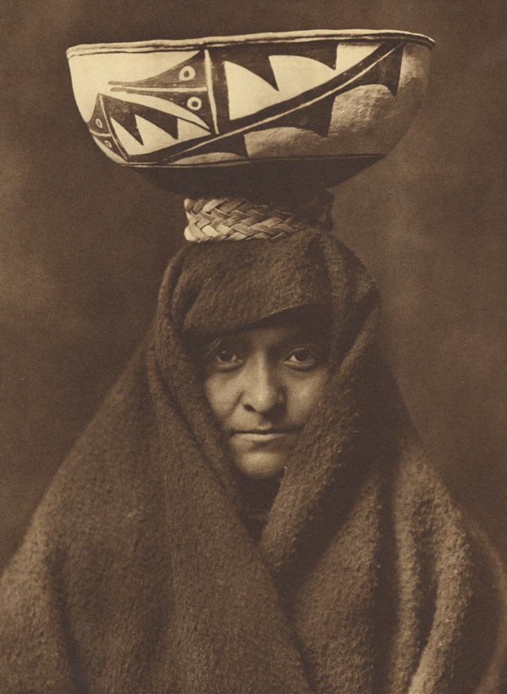 Lot #1513: EDWARD S. CURTIS - A Zuñi Woman - Original photogravure