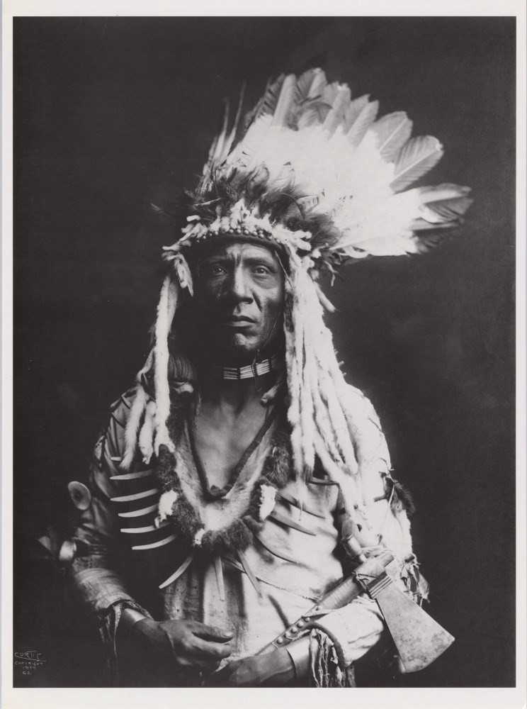 Lot #3238: EDWARD S. CURTIS - Weasel Tail, Piegan - Original photogravure
