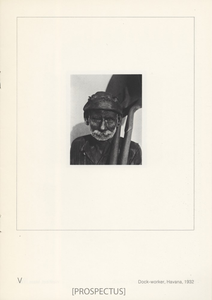 Lot #115: WALKER EVANS - Coal Dock Worker, Havana, Cuba - Gelatin silver print