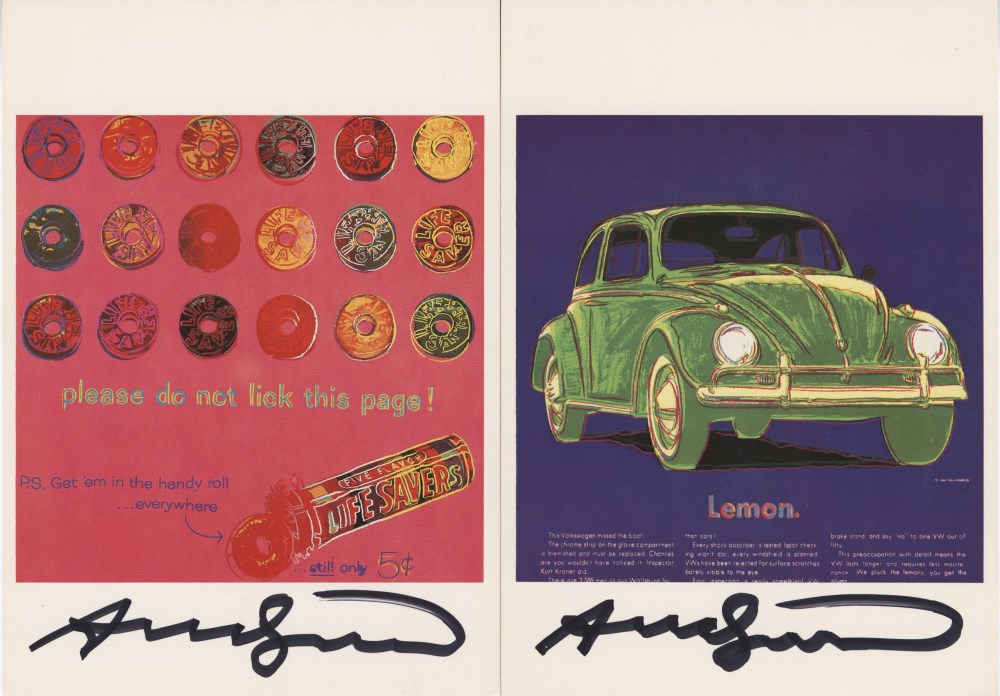 Lot #761: ANDY WARHOL - Ads Suite - Color offset lithographs